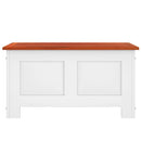 vidaXL barna és fehér tömör akácfa tárolóláda fedéllel