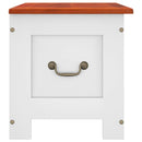 vidaXL barna és fehér tömör akácfa tárolóláda fedéllel