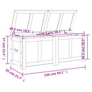 vidaXL barna és fehér tömör akácfa tárolóláda fedéllel