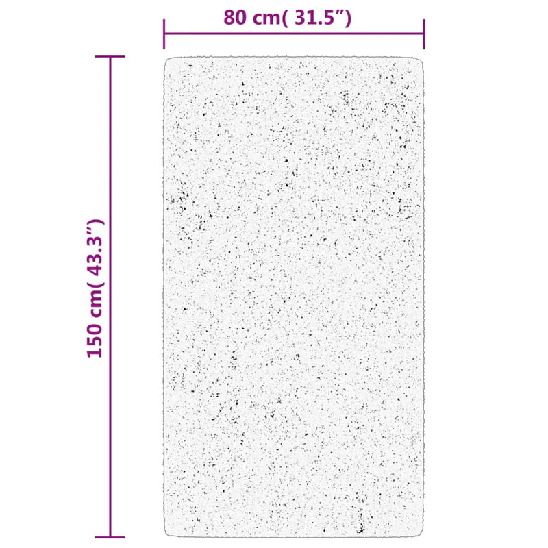 vidaXL HUARTE antracit rövid szálú puha és mosható szőnyeg 80 x 150 cm