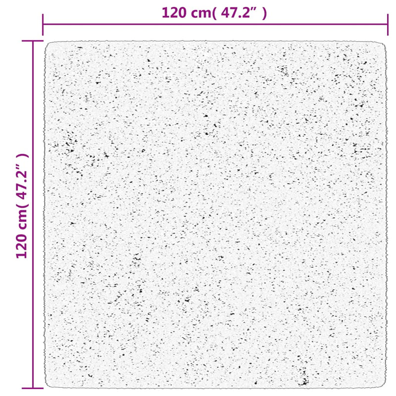 vidaXL HUARTE antracit rövid szálú puha és mosható szőnyeg 120x120 cm