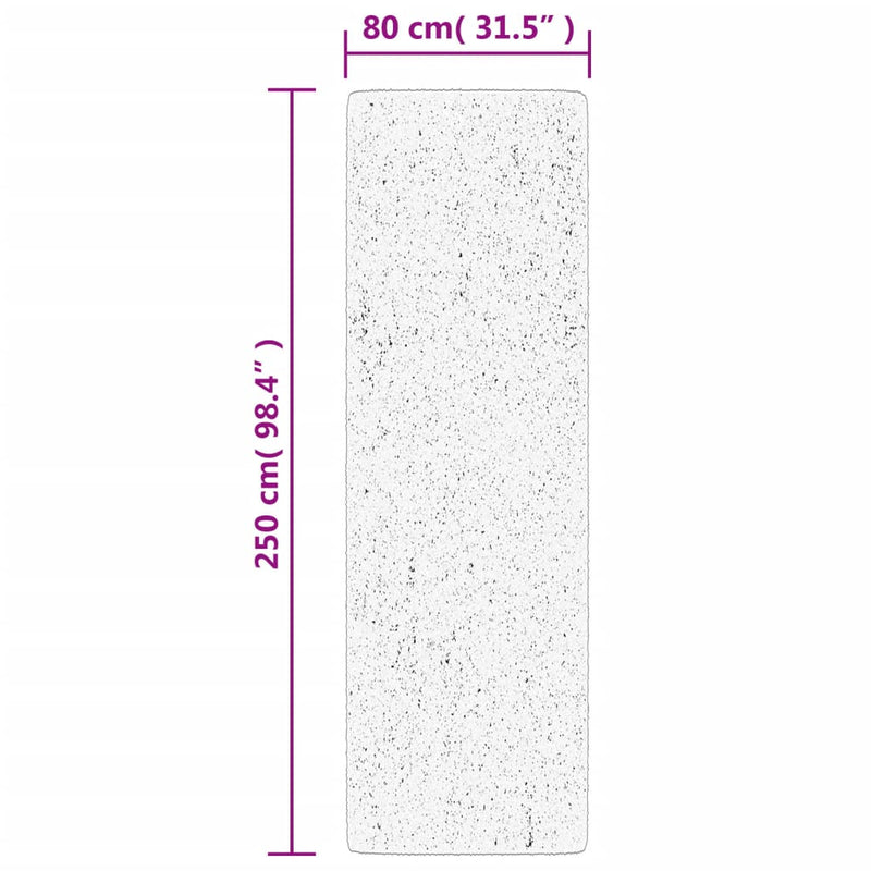 vidaXL HUARTE bézs rövid szálú puha és mosható szőnyeg 80 x 250 cm