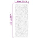 vidaXL HUARTE krémszínű rövid szálú puha és mosható szőnyeg 80x250 cm