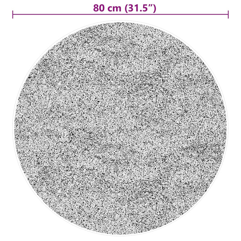 vidaXL HUARTE krémszínű rövid szálú puha és mosható szőnyeg Ø 80 cm