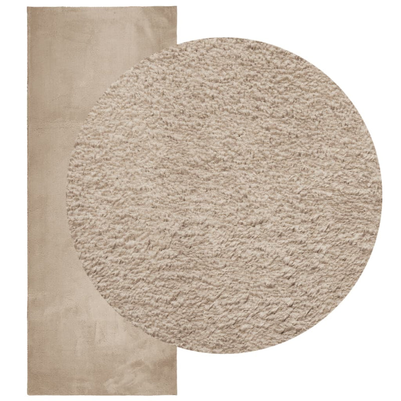 vidaXL HUARTE homokszínű rövid szálú puha és mosható szőnyeg 80x200 cm