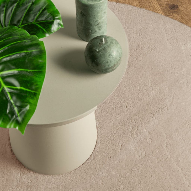 vidaXL HUARTE homokszínű rövid szálú puha és mosható szőnyeg Ø 160 cm