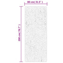 vidaXL HUARTE szürke rövid szálú puha és mosható szőnyeg 80 x 200 cm