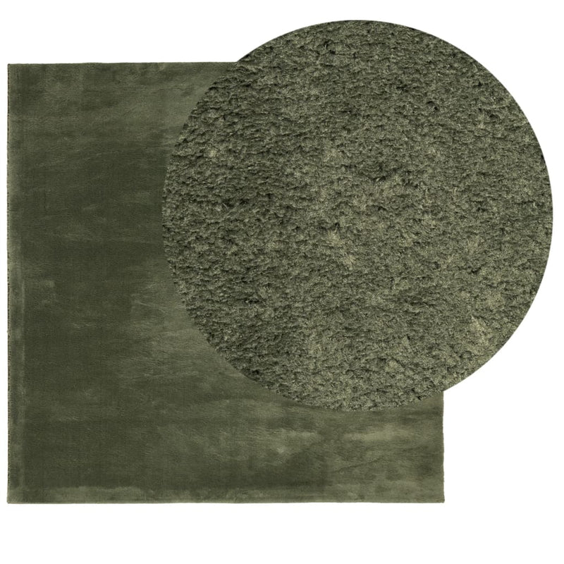 vidaXL HUARTE erdőzöld rövid szálú puha és mosható szőnyeg 200x200 cm