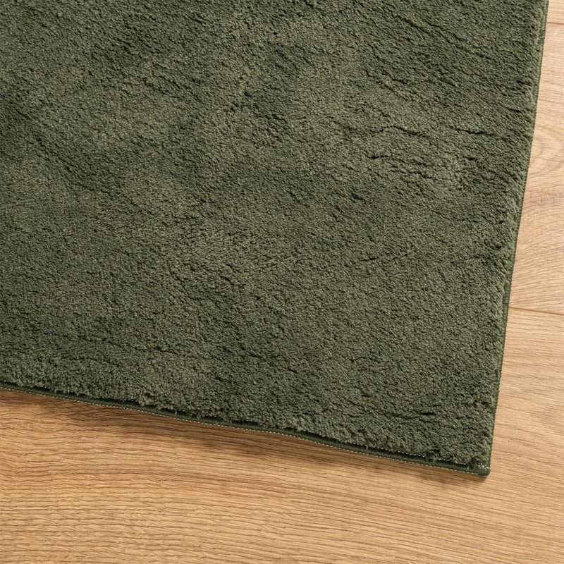 vidaXL HUARTE erdőzöld rövid szálú puha és mosható szőnyeg 200x200 cm