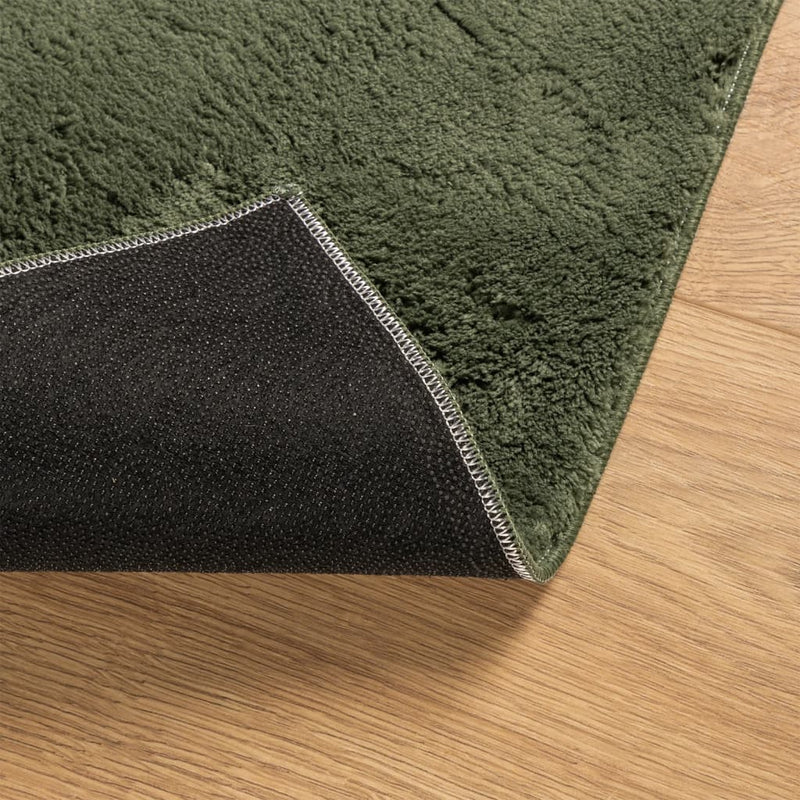 vidaXL HUARTE erdőzöld rövid szálú puha és mosható szőnyeg 200x200 cm