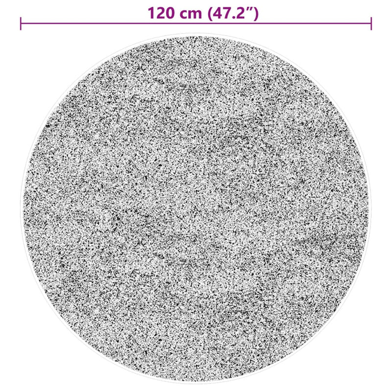 vidaXL HUARTE fekete rövid szálú puha és mosható szőnyeg Ø 120 cm