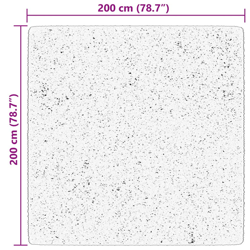 vidaXL HUARTE kék rövid szálú puha és mosható szőnyeg 200 x 200 cm