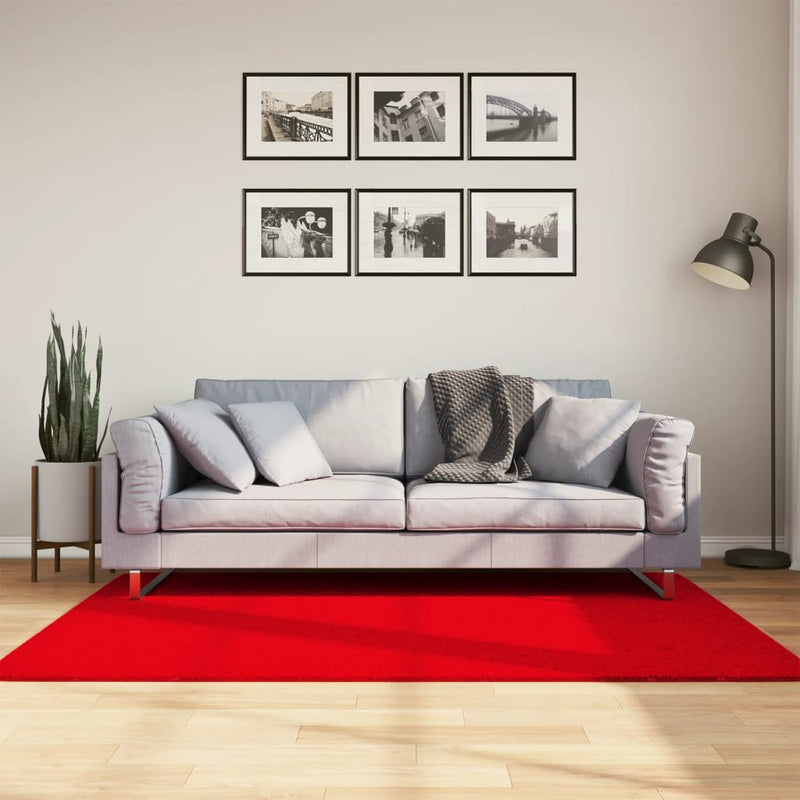 vidaXL HUARTE piros rövid szálú puha és mosható szőnyeg 120 x 170 cm