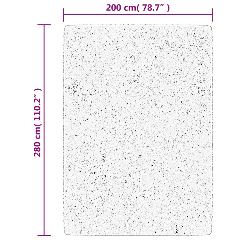 vidaXL PAMPLONA antracit magas szálú bolyhos modern szőnyeg 200x280 cm