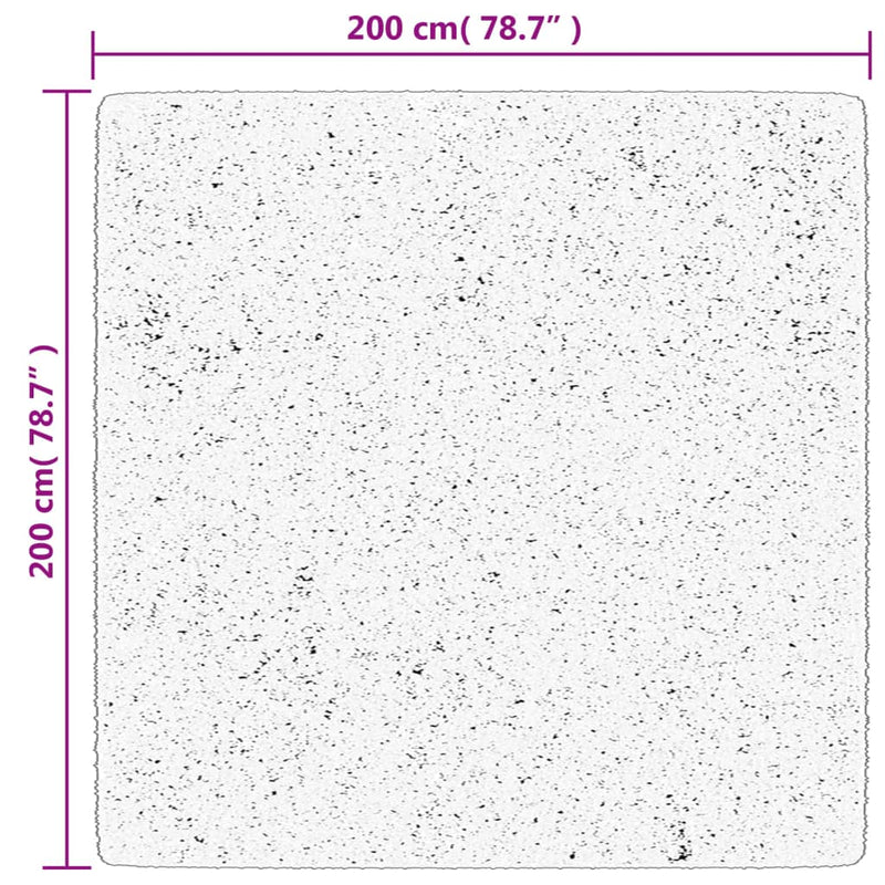 vidaXL PAMPLONA zöld magas szálú bolyhos modern szőnyeg 200 x 200 cm