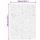 vidaXL PAMPLONA fekete és krém bolyhos modern szőnyeg 240 x 340 cm