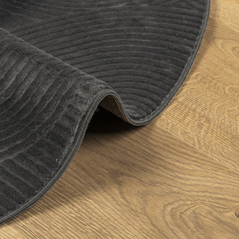 vidaXL IZA antracit rövid szálú skandináv stílusú szőnyeg Ø 100 cm