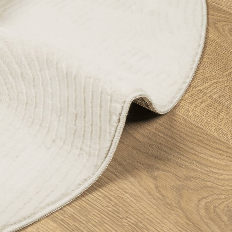vidaXL IZA krémszínű rövid szálú skandináv stílusú szőnyeg Ø 120 cm