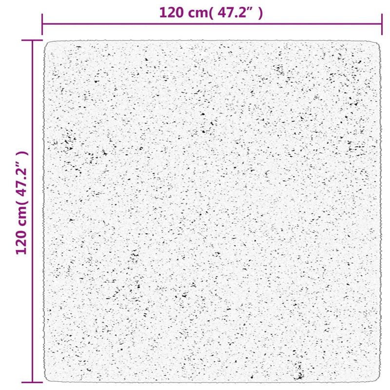 vidaXL OVIEDO antracitszürke rövid szálú szőnyeg 120 x 120 cm
