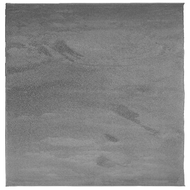 vidaXL OVIEDO antracitszürke rövid szálú szőnyeg 240 x 240 cm