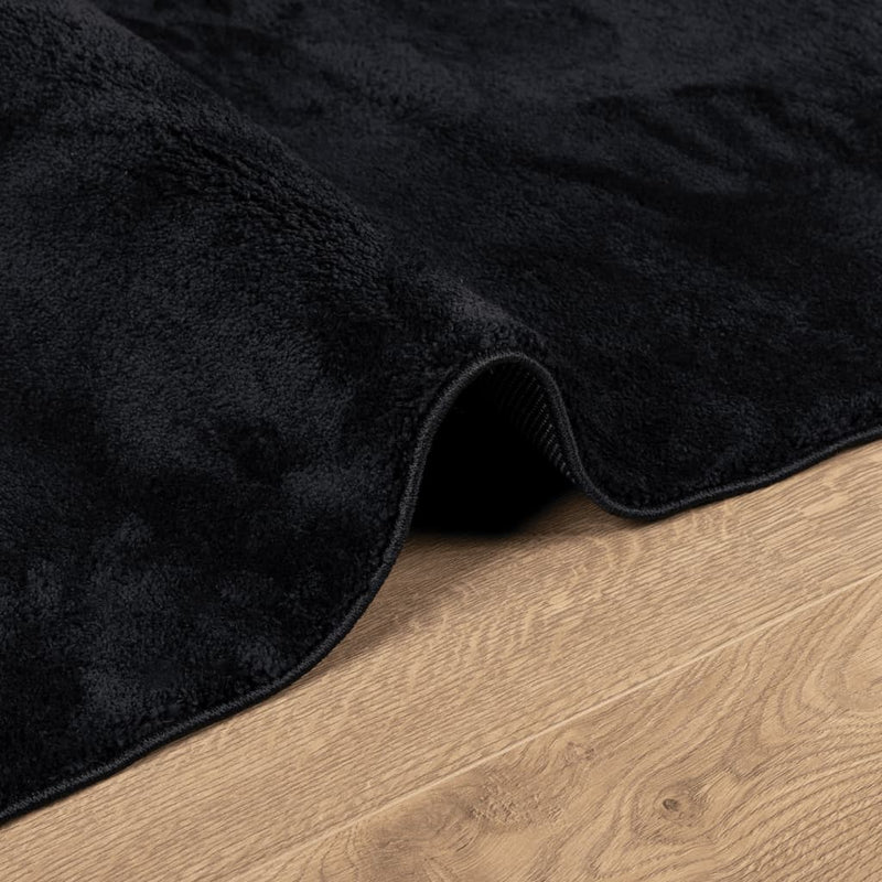 vidaXL OVIEDO fekete rövid szálú szőnyeg 240 x 240 cm