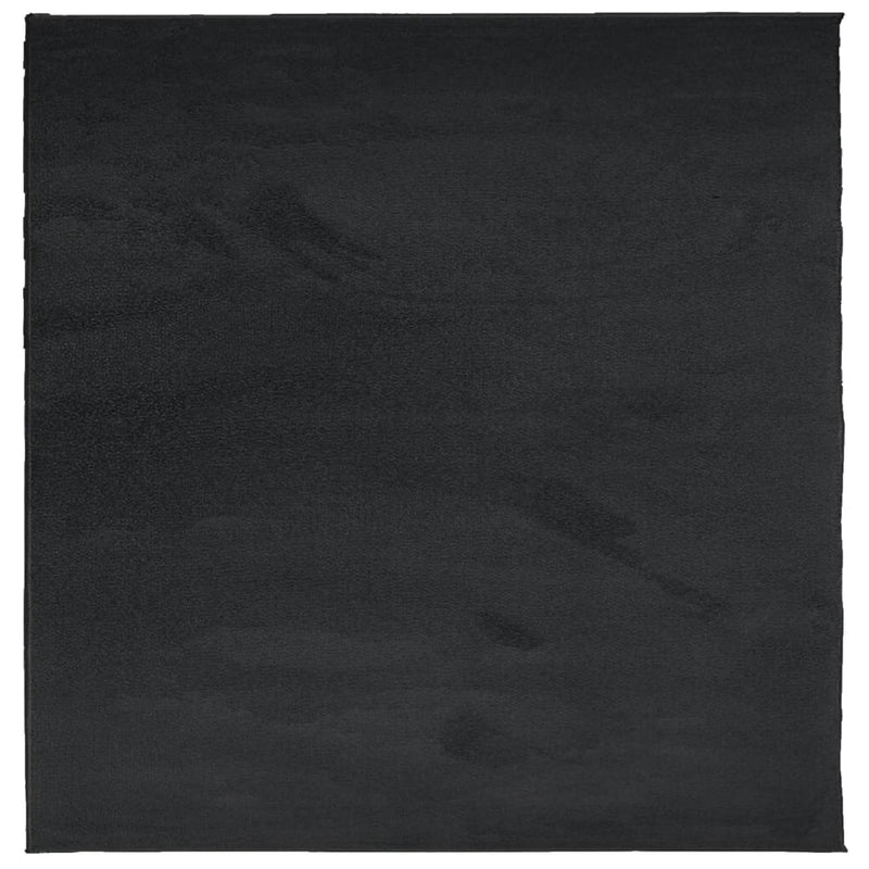 vidaXL OVIEDO fekete rövid szálú szőnyeg 240 x 240 cm