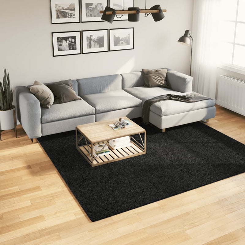 vidaXL OVIEDO fekete rövid szálú szőnyeg 240 x 240 cm