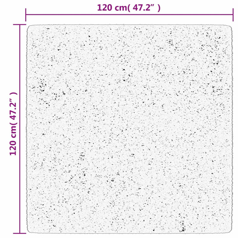 vidaXL OVIEDO türkiz rövid szálú szőnyeg 120 x 120 cm
