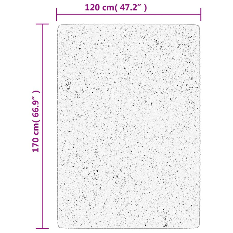 vidaXL ISTAN antracitszürke hosszú szálú fényes szőnyeg 120 x 170 cm