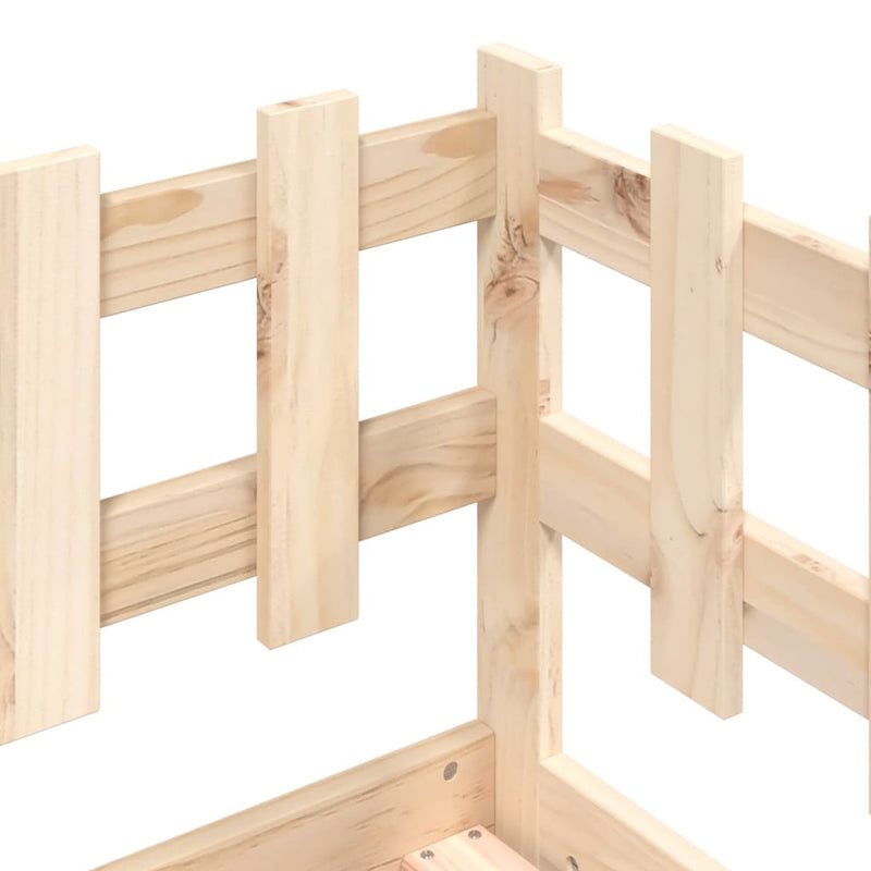 vidaXL tömör fenyőfa kanapéágy matrac nélkül 90 x 200 cm