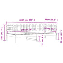 vidaXL fehér tömör fenyőfa kanapéágy matrac nélkül 90 x 200 cm