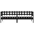 vidaXL fekete tömör fenyőfa kanapéágy 90 x 200 cm