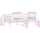 vidaXL fehér tömör fenyőfa kanapéágy matrac nélkül 90 x 190 cm