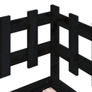 vidaXL fekete tömör fenyőfa kanapéágy 90 x 190 cm