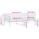 vidaXL fekete tömör fenyőfa kanapéágy 90 x 190 cm