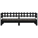 vidaXL fekete tömör fenyőfa kihúzható kanapéágy 2 x (80 x 200) cm