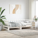 vidaXL fehér tömör fenyőfa kihúzható kanapéágy 2 x (90 x 200) cm