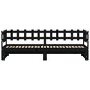 vidaXL fekete tömör fenyőfa kihúzható kanapéágy 2 x (90 x 200) cm