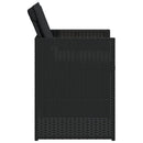 vidaXL 4 db fekete polyrattan kerti szék párnával