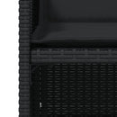 vidaXL 4 db fekete polyrattan kerti szék párnával