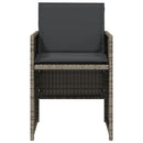 vidaXL 4 db szürke polyrattan kerti szék párnával