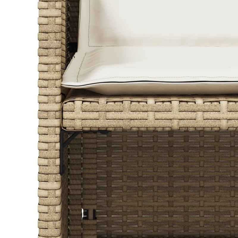 vidaXL 4 db bézs polyrattan kerti szék párnával