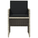 vidaXL 4 db világosszürke polyrattan kerti szék párnával