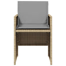 vidaXL 4 db vegyes bézs polyrattan kerti szék párnával