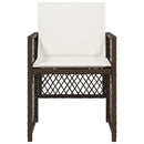 vidaXL 4 db barna polyrattan kerti szék párnával