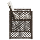 vidaXL 4 db barna polyrattan kerti szék párnával