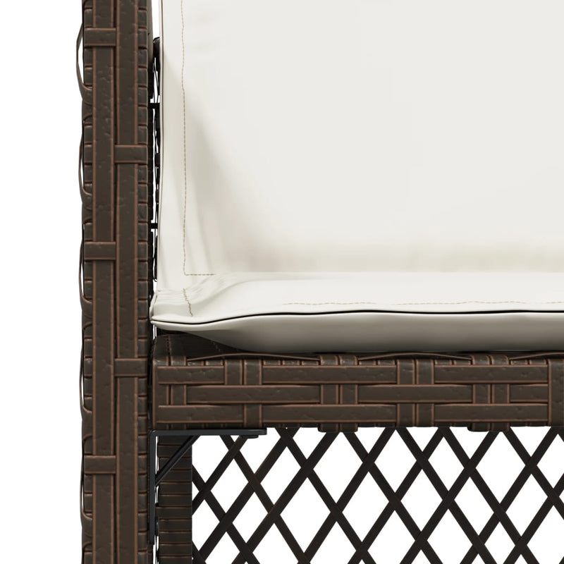 vidaXL 4 db barna polyrattan kerti szék párnával