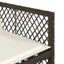 vidaXL 4 db barna polyrattan kerti szék párnával