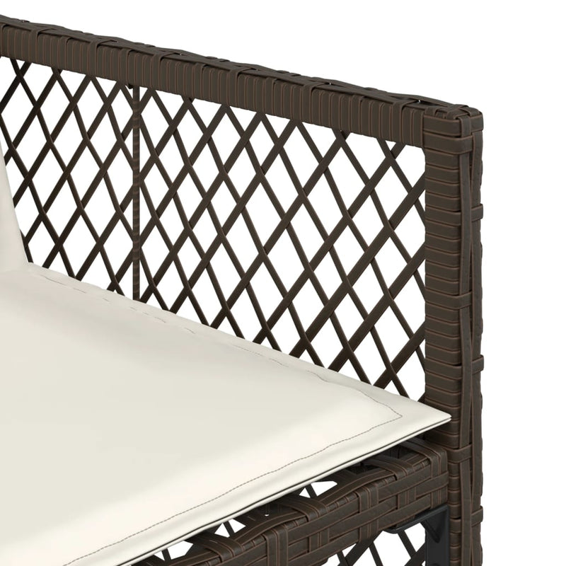 vidaXL 4 db barna polyrattan kerti szék párnával
