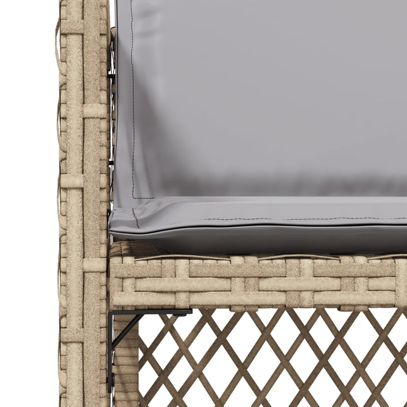 vidaXL 4 db vegyes bézs polyrattan kerti szék párnával